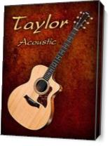 Wonderful Taylor Acoustic Guitar As Canvas