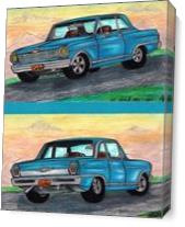 Classic 62' Chevy Nova II 383“ Muscle Car Twin View Original - Gallery Wrap Plus