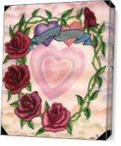 Someone Special  Twin Hearts and Roses As Canvas
