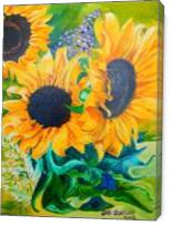 Sunflowers In Virginia - Gallery Wrap