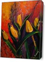 Yellow Tulips As Canvas
