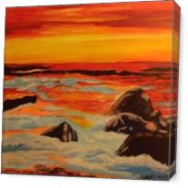 Rocky Waters As Canvas