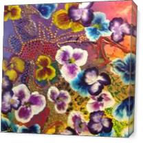 Multicolored Pansies - Gallery Wrap Plus