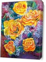Yellow Roses With A Textured Background As Canvas