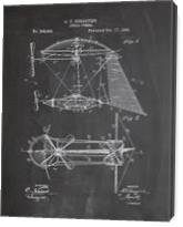 Steampunk Airship Patent Chalk - Gallery Wrap