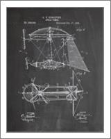 Steampunk Airship Patent Chalk - No-Wrap