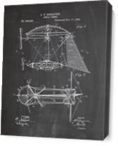Steampunk Airship Patent Chalk As Canvas