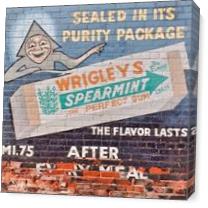 Vintage Wriggles Spearmint Gum Ad - Gallery Wrap Plus