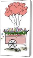 Balloons And Flowers - Gallery Wrap