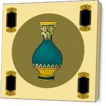 Blue And Gold Vase - Gallery Wrap Plus