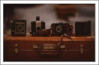 Four Vintage Cameras And A Suitcase - No-Wrap