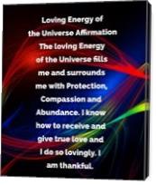 Loving Energy Of The Universe - Gallery Wrap