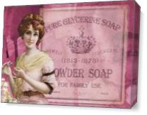Vintage Beauty Powder Soap As Canvas