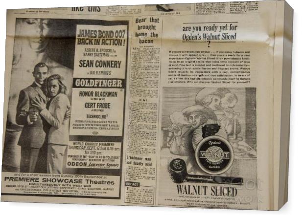 Vintage James Bond Newspaper Advertisement