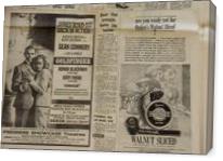 Vintage James Bond Newspaper Advertisement - Gallery Wrap