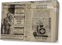 Vintage James Bond Newspaper Advertisement - Gallery Wrap Plus