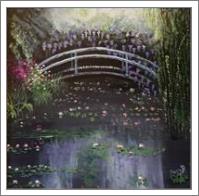 Monet Style Water Lilies With Bridge - No-Wrap