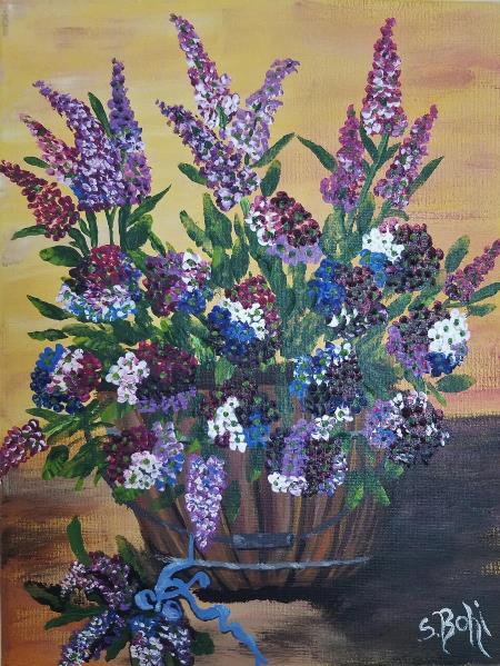 basket-of-flowers-purple-and-blue
