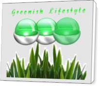 Greenish Lifestyle Logo Template Original - Standard Wrap
