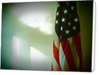 United States Flag With Window Light - Standard Wrap
