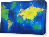 The World Atlas According To The Irish As Canvas