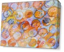 Multicolor Eroded Circle Abstract As Canvas