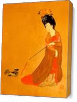 Chinese Lady As Canvas