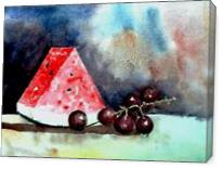 Water Melon And Grapes - Gallery Wrap
