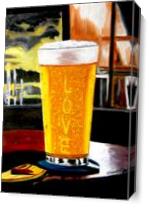 A Glass Of Cold Beer As Canvas