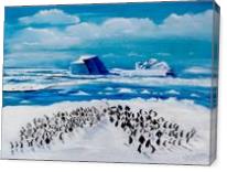 100 Penguins - Gallery Wrap