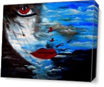 The Red Lips Lady As Canvas