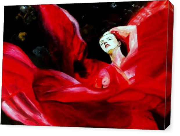 Lady In Red Silk