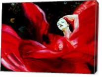 Lady In Red Silk - Gallery Wrap