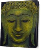 Happy Buddha As Canvas