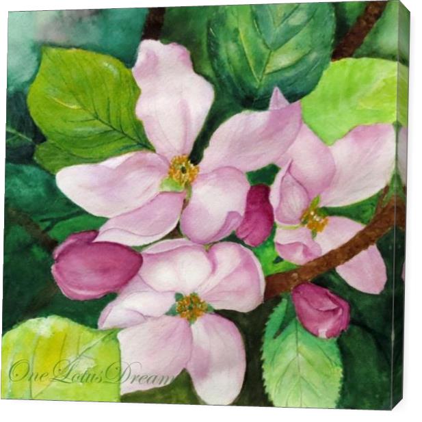 Romantic Apple Blossom Soft Watercolors