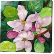 Romantic Apple Blossom Soft Watercolors - Gallery Wrap