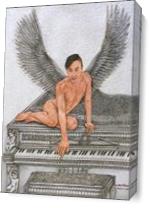 Angel And The Piano As Canvas