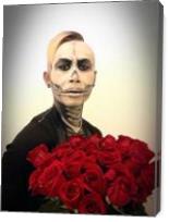 Skull Tux And Roses - Gallery Wrap