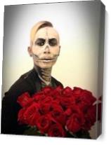 Skull Tux And Roses - Gallery Wrap Plus