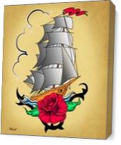 Old Ship Tattoo - Gallery Wrap Plus