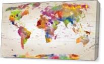 Map Of The World As Canvas