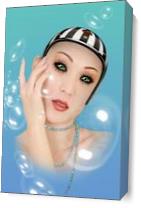 Soap Bubble Woman As Canvas
