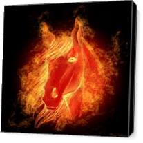 Horse On Fire - Gallery Wrap Plus