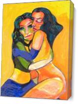 Hugs Love Sexy Painting Raquel Sarangello As Canvas