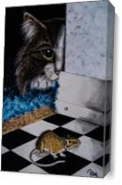 Cat And Mouse As Canvas