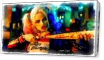 Margot Robbie Playing Harley Quinn As Canvas