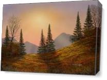 Alpine Sunset As Canvas