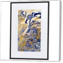Gold On Blue - Gallery Wrap