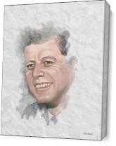 John F Kennedy As Canvas