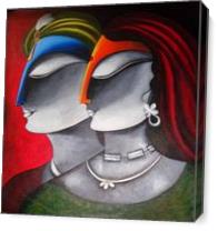 Krishna And Radha As Canvas